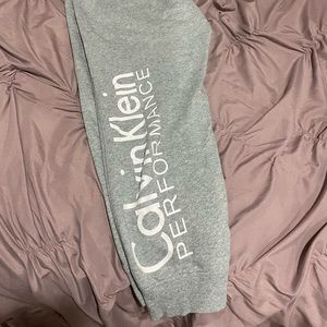grey calvin klein joggers